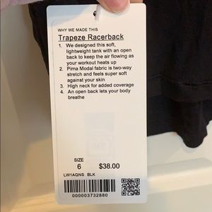 Black lulu running top